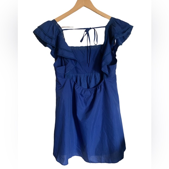 Lulu's Dresses Lulus Marvelous Time Cobalt Blue Ruffled Mini Dress